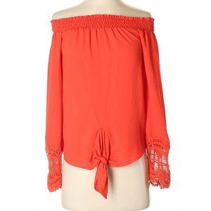 XOXO Orange Off The Shoulder Top XS